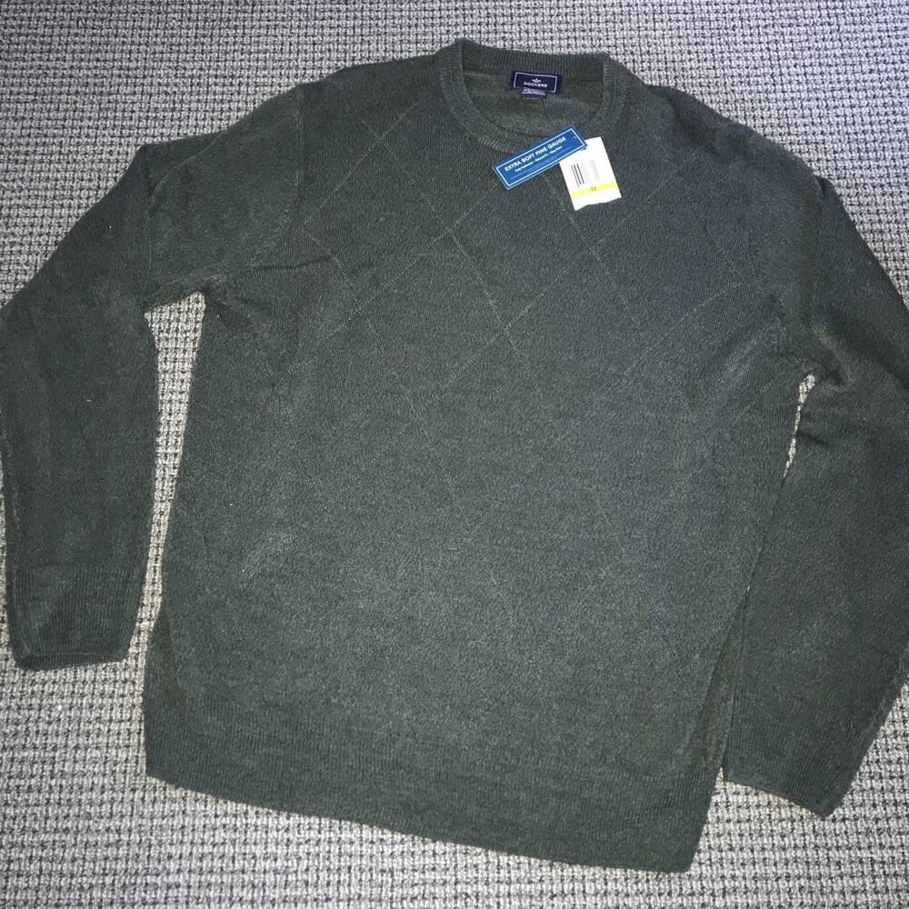 Dockers Extra Soft Fine Grade Ivy Marl Green Sweater‎ Mens Medium
